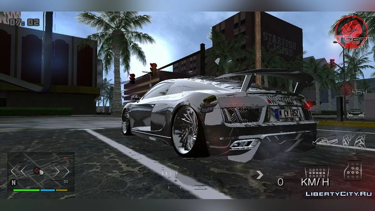 أودي R8 V10 2017 (DFF فقط) / GTA سان أندرياس (iOS، أندرويد)