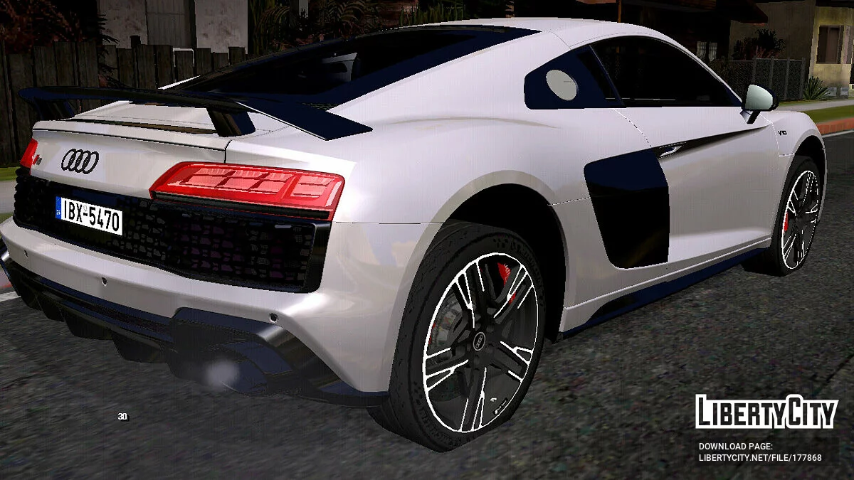 Audi R8 V10 Plus 2020 with tuning / GTA San Andreas (iOS, Android)