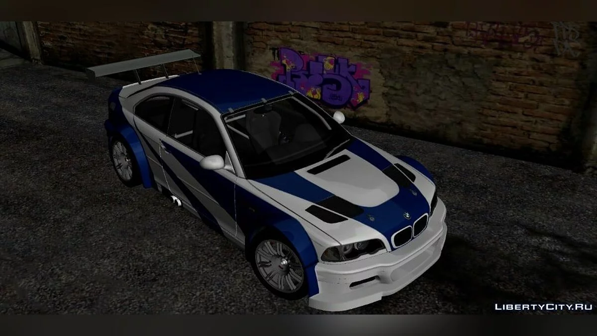 بي إم دبليو M3 E46 GT-R (NFS الأكثر طلبًا) / GTA سان أندرياس (iOS، أندرويد)