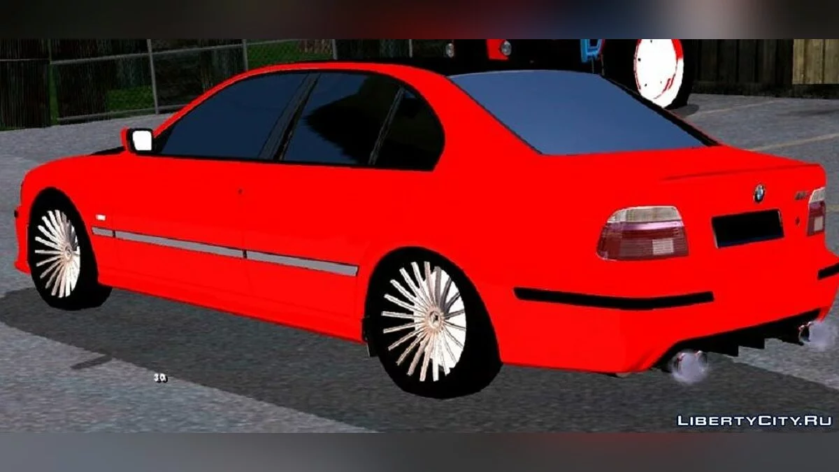 BMW E39 أحمر أسود / GTA سان أندرياس (iOS، أندرويد)
