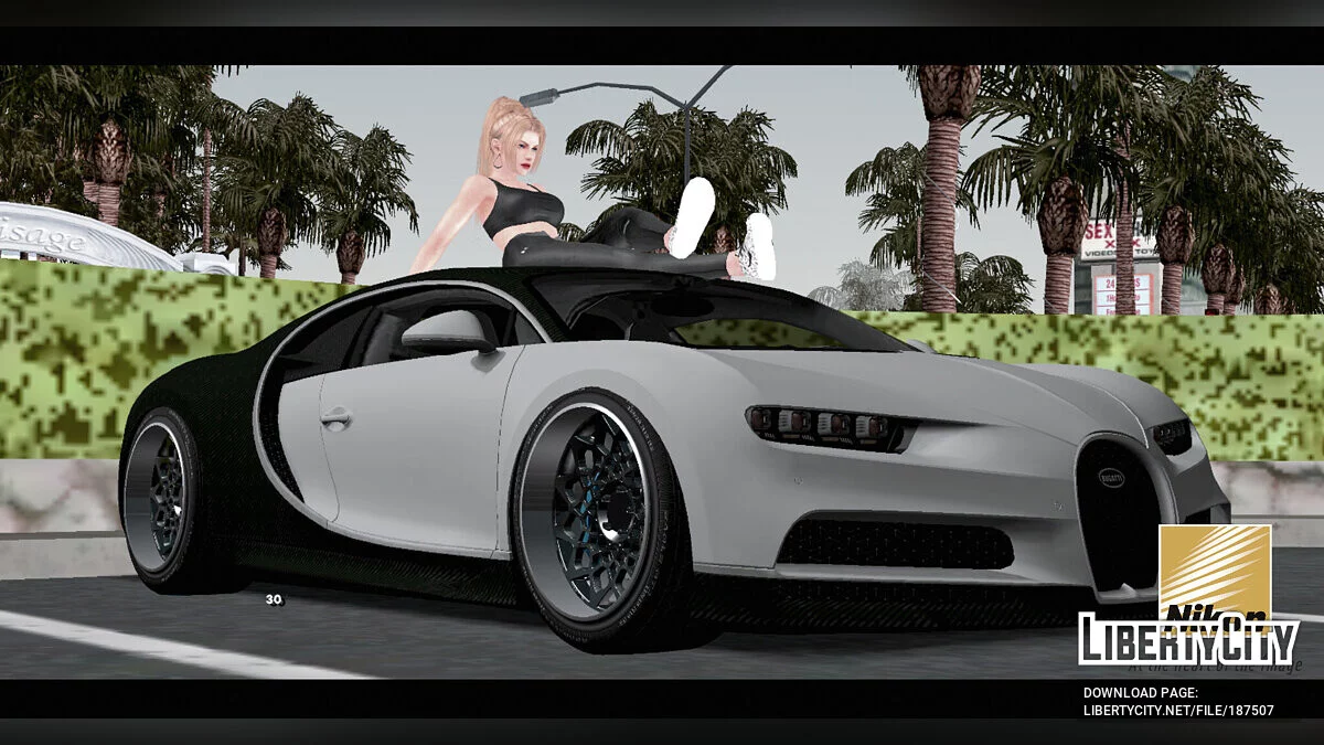 Bugatti Chiron de Roselia / GTA San Andreas (iOS, Android)