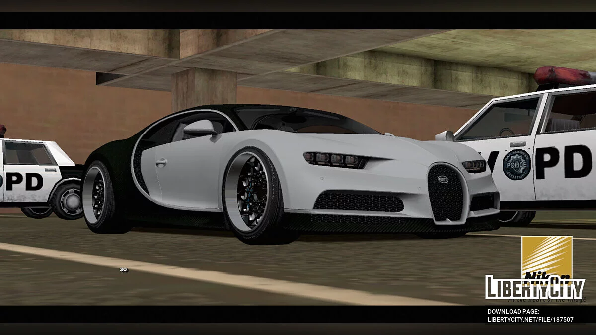 Bugatti Chiron de Roselia / GTA San Andreas (iOS, Android)