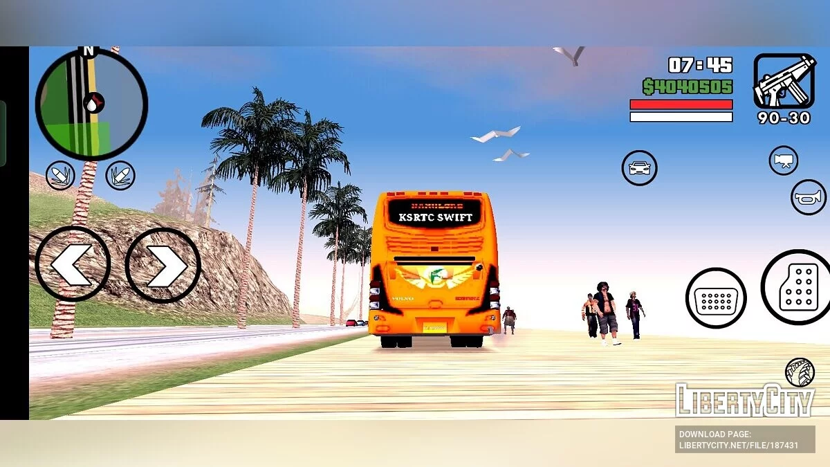 KSRTC SWIFT AC SEATER BUS / GTA San Andreas (iOS, Android)