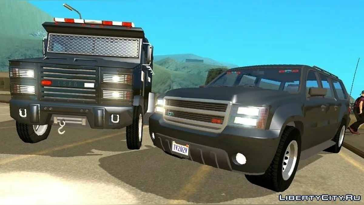 Kumpulan Mobil Polisi dari GTA 5 (hanya DFF) / GTA San Andreas (iOS, Android)