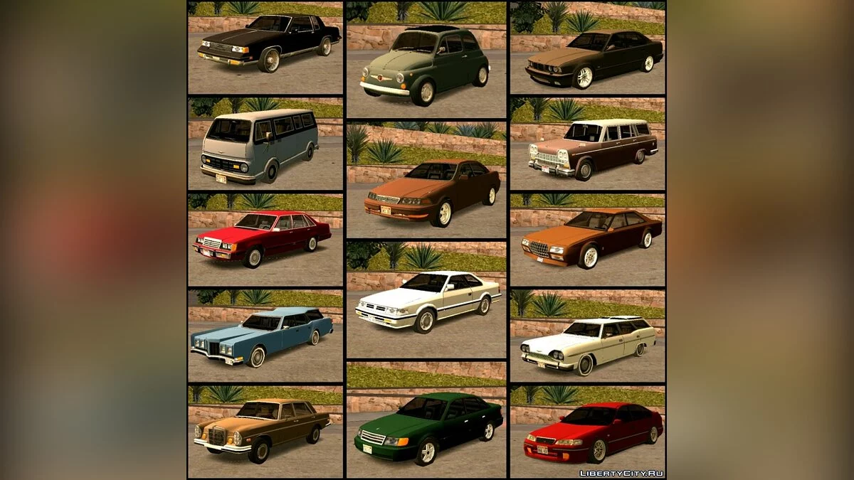 Pack de voitures esthétiques Low Poly pour mobile / GTA San Andreas (iOS, Android)