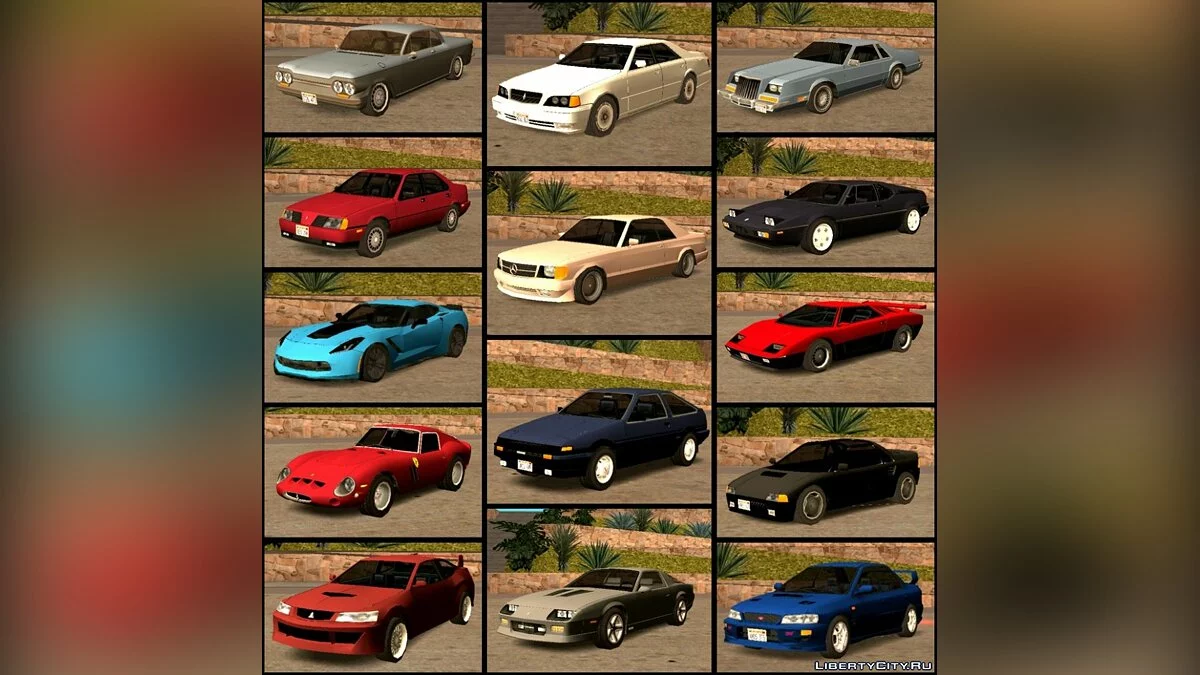 Pack de voitures esthétiques Low Poly pour mobile / GTA San Andreas (iOS, Android)