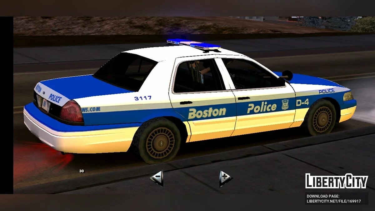 Пакет автомобілів поліції Бостона / GTA San Andreas (iOS, Android)