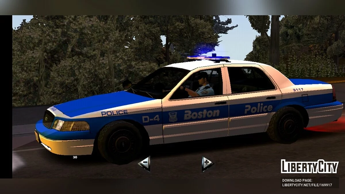 Пакет автомобілів поліції Бостона / GTA San Andreas (iOS, Android)
