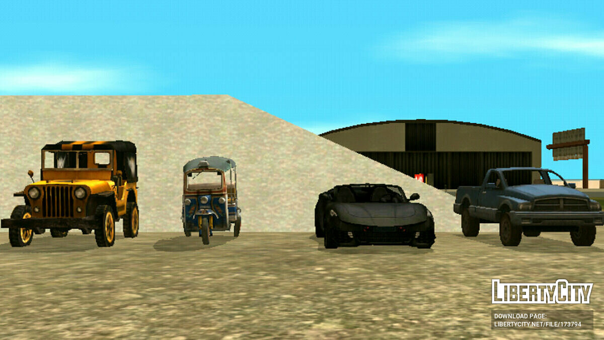 Download Collection of vehicles from Free Fire for GTA San Andreas