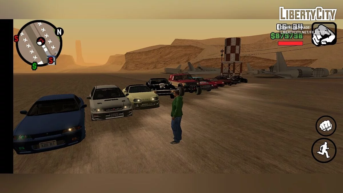 Збірка реальних машин з 90-х / GTA San Andreas (iOS, Android)
