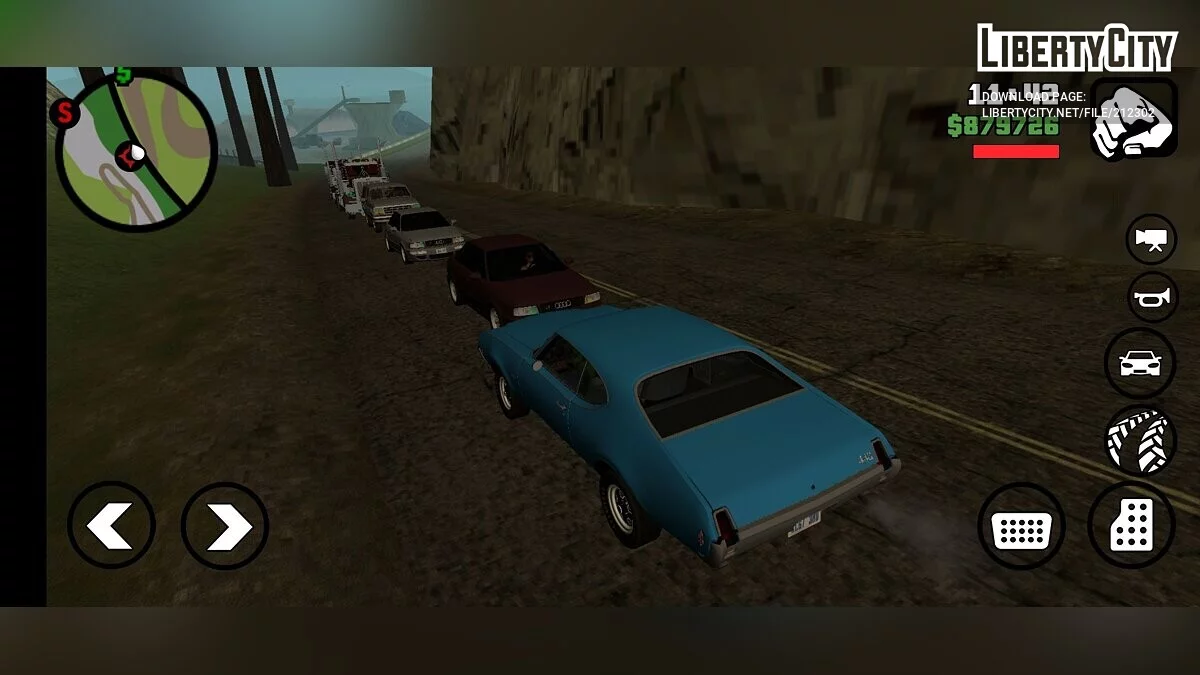 Збірка реальних машин з 90-х / GTA San Andreas (iOS, Android)
