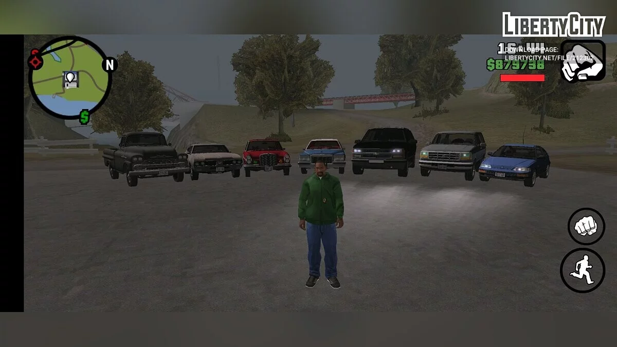 Збірка реальних машин з 90-х / GTA San Andreas (iOS, Android)