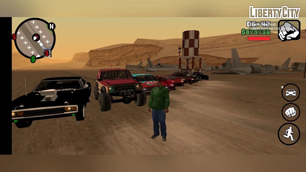 Збірка реальних машин з 90-х / GTA San Andreas (iOS, Android)