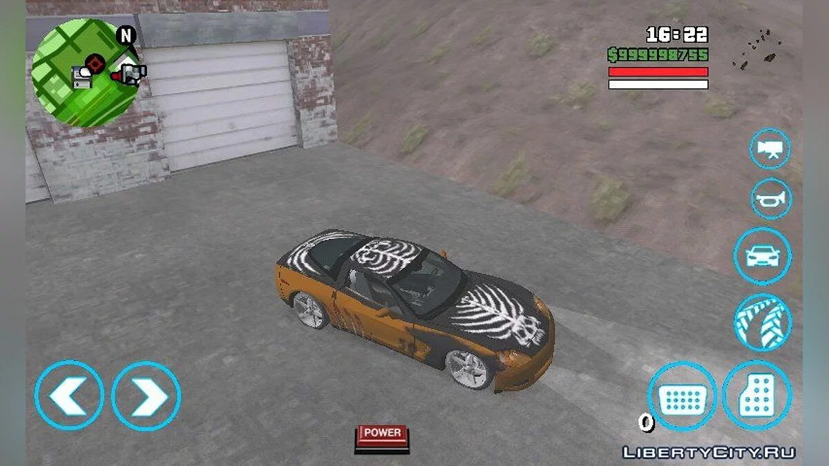 Webster Corvette C6 з NFS MW BLACKLIST / GTA San Andreas (iOS, Android)