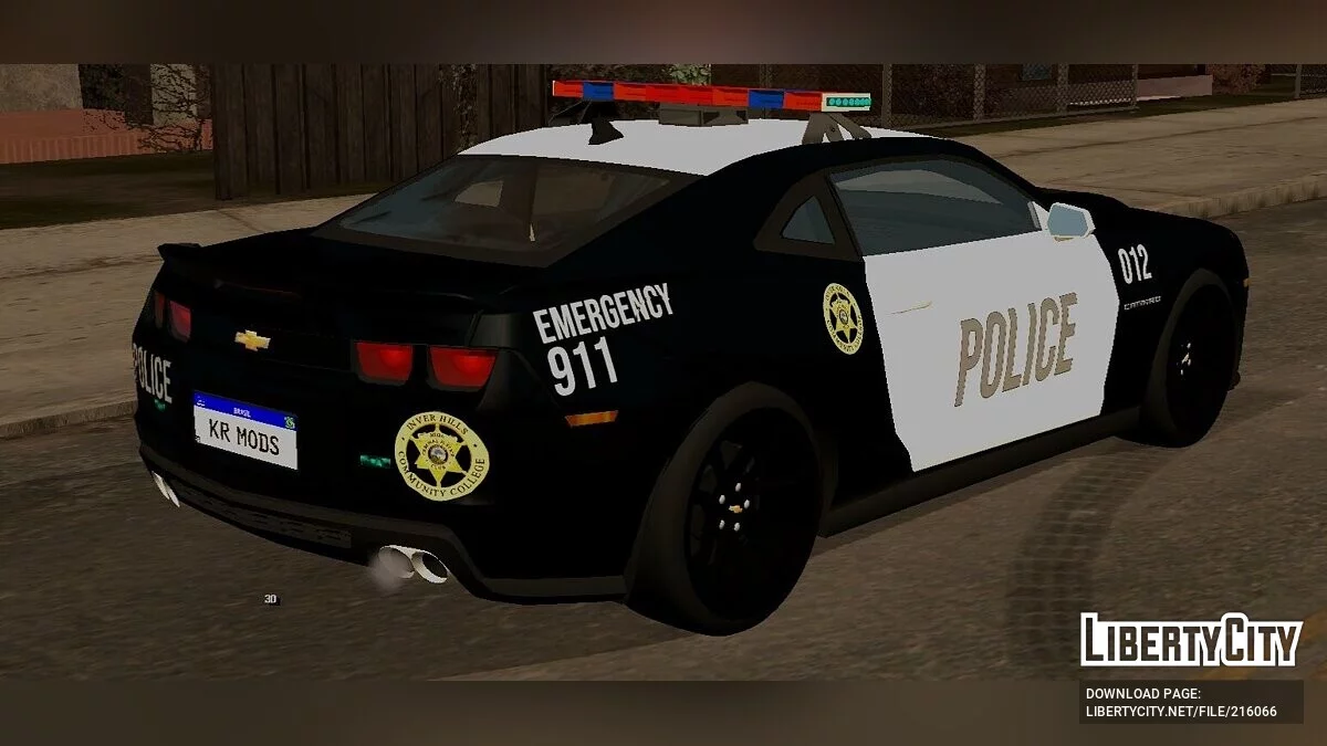 Chevrolet Camaro ZL1 POLICE EUA / GTA San Andreas (iOS, Android)