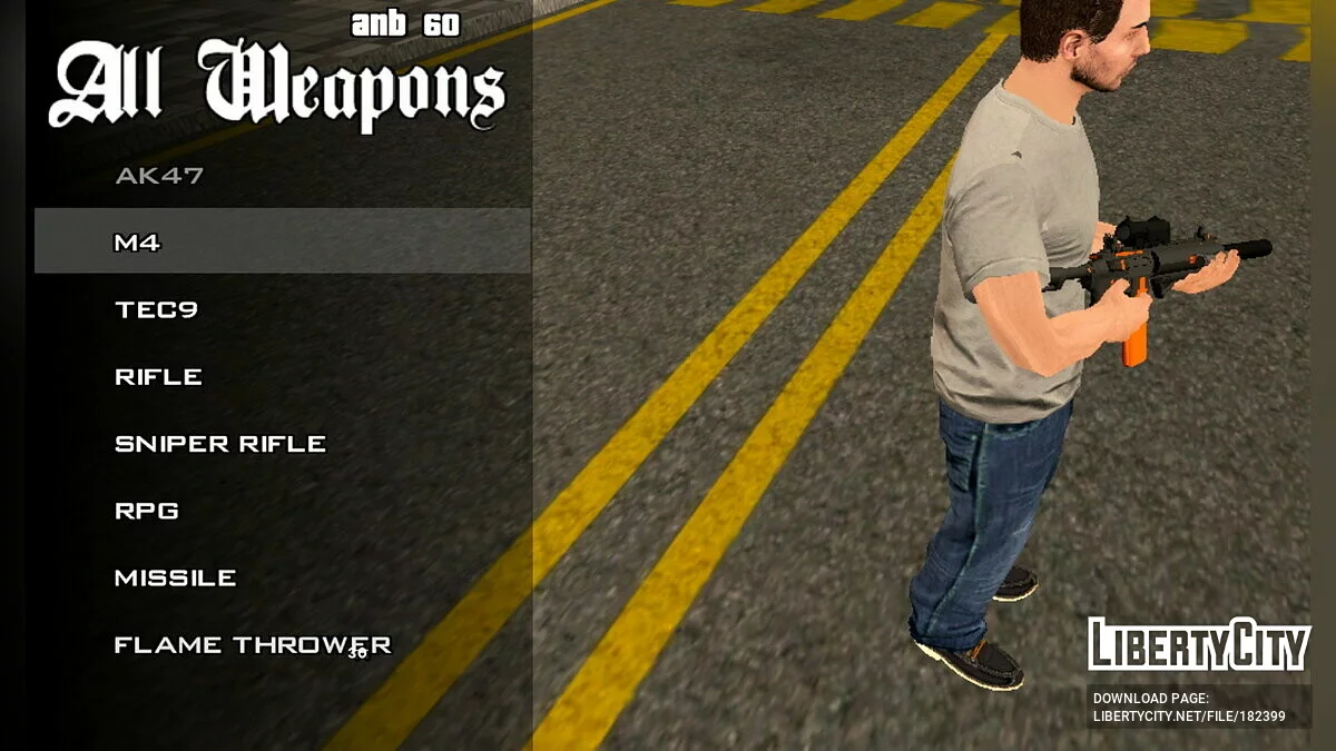 Пакет зброї високої якості (тільки Dff) / GTA San Andreas (iOS, Android)