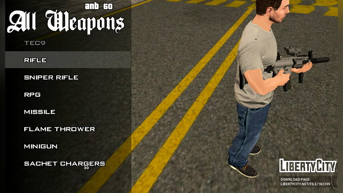 Пакет зброї високої якості (тільки Dff) / GTA San Andreas (iOS, Android)