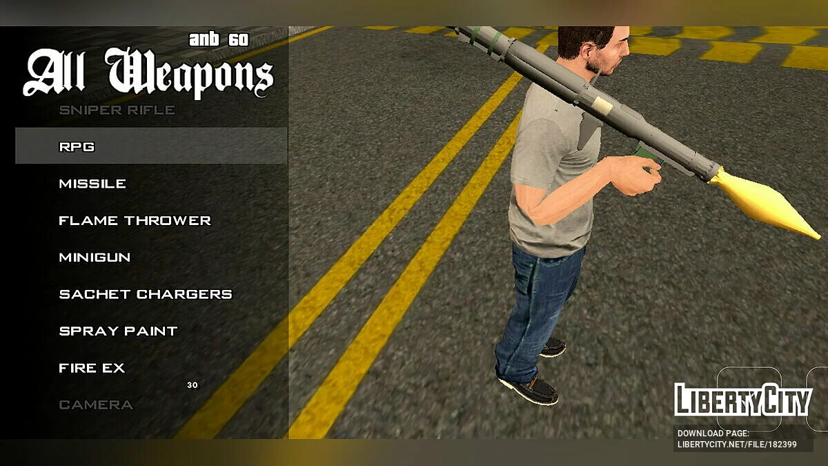 Пакет зброї високої якості (тільки Dff) / GTA San Andreas (iOS, Android)