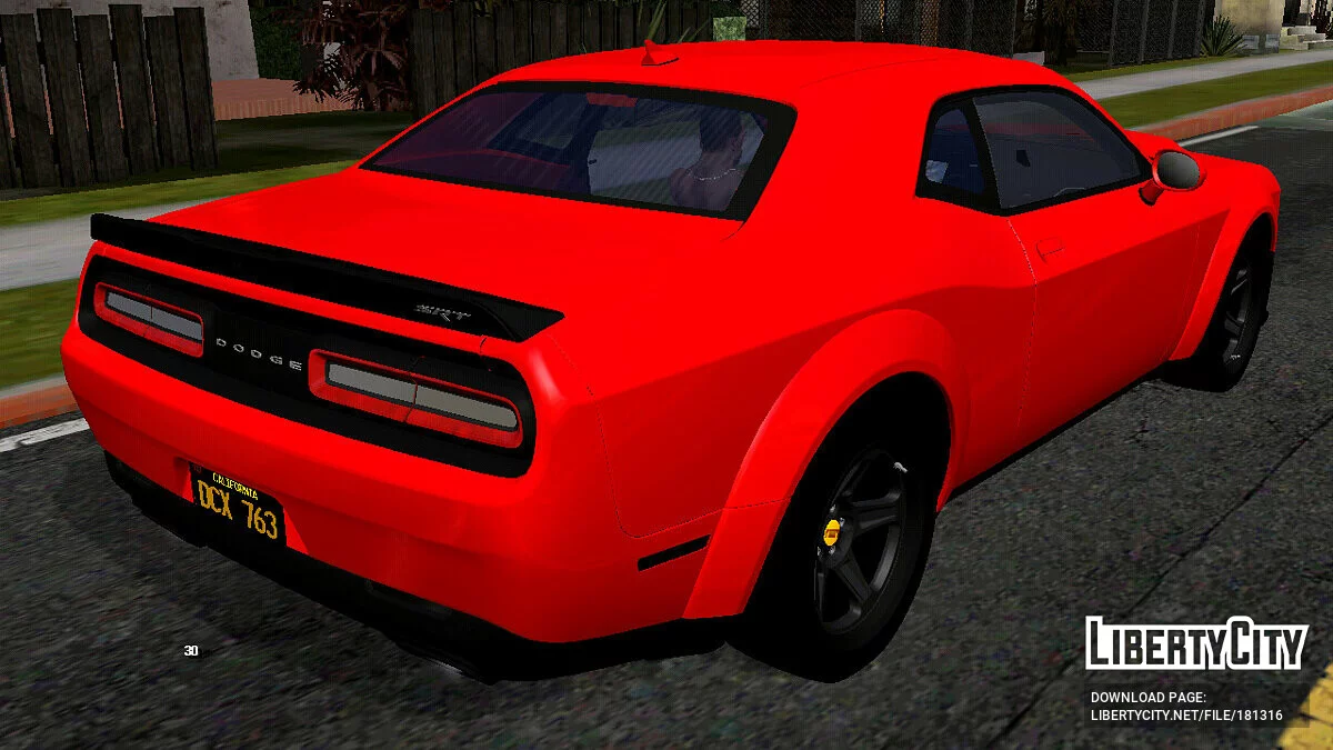 Dodge Challenger SRT Demon 2018 (apenas DFF) / GTA San Andreas (iOS, Android)
