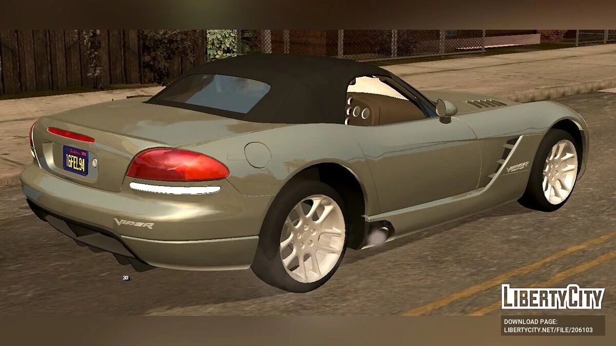 Dodge Viper SRT-10 '03 (тільки DFF) / GTA San Andreas (iOS, Android)