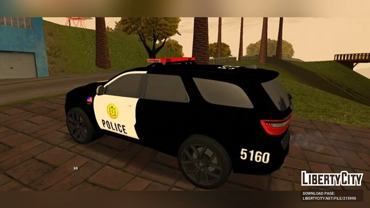 Dodge Durango SRT POLICE EUA PSDSC / GTA San Andreas (iOS, Android)