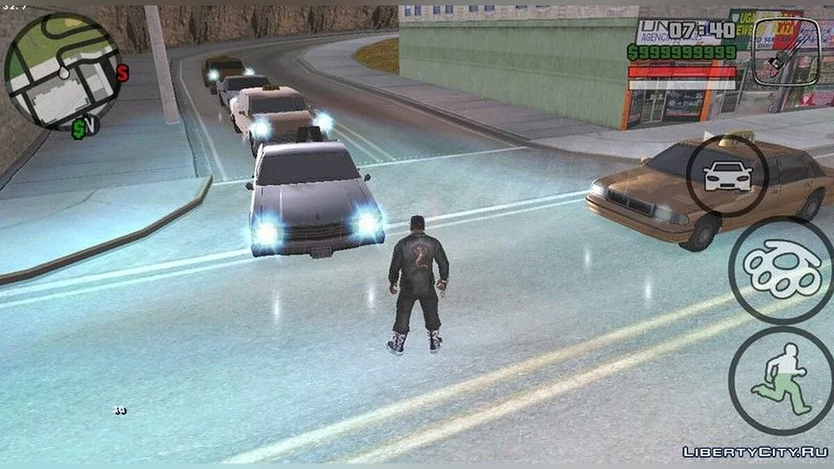 Reflexos na estrada / GTA San Andreas (iOS, Android)