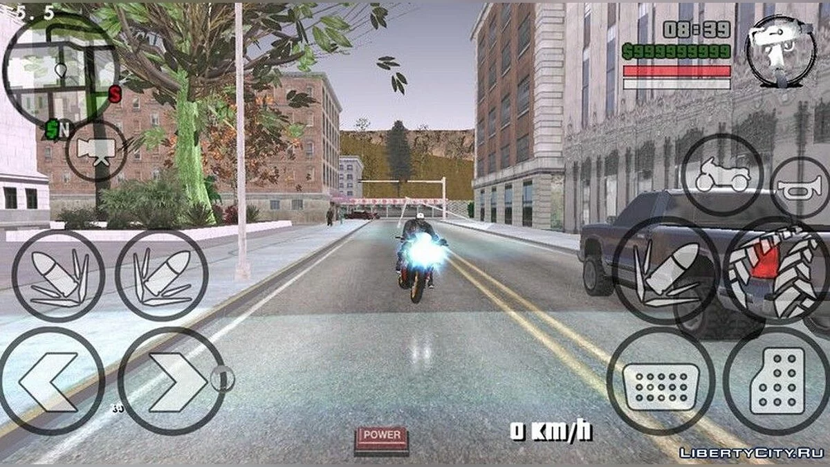 Reflexos na estrada / GTA San Andreas (iOS, Android)