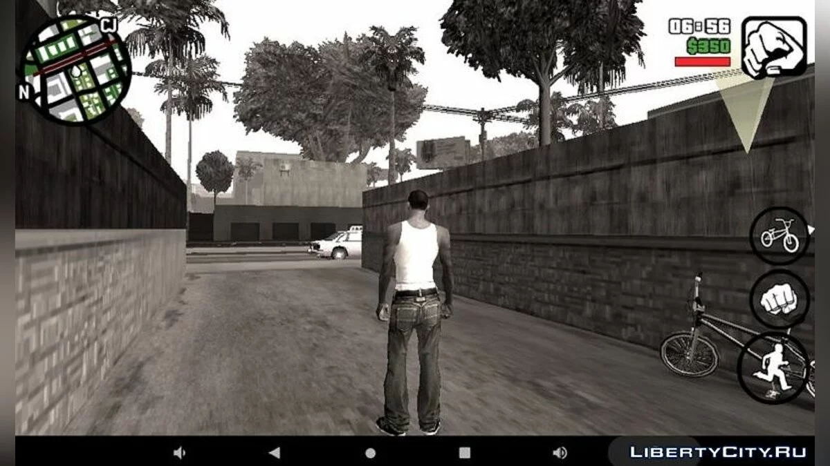 Schwarz-Weiß-Spiel / GTA San Andreas (iOS, Android)