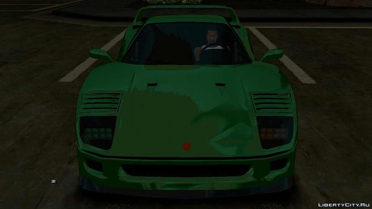 Ferrari F40 Gas Monkey (فقط DFF فقط) / GTA سان أندرياس (iOS، أندرويد)