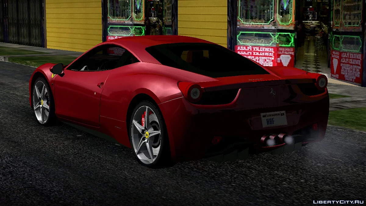 Ferrari 458 Italia + custom sounds / GTA San Andreas (iOS, Android)