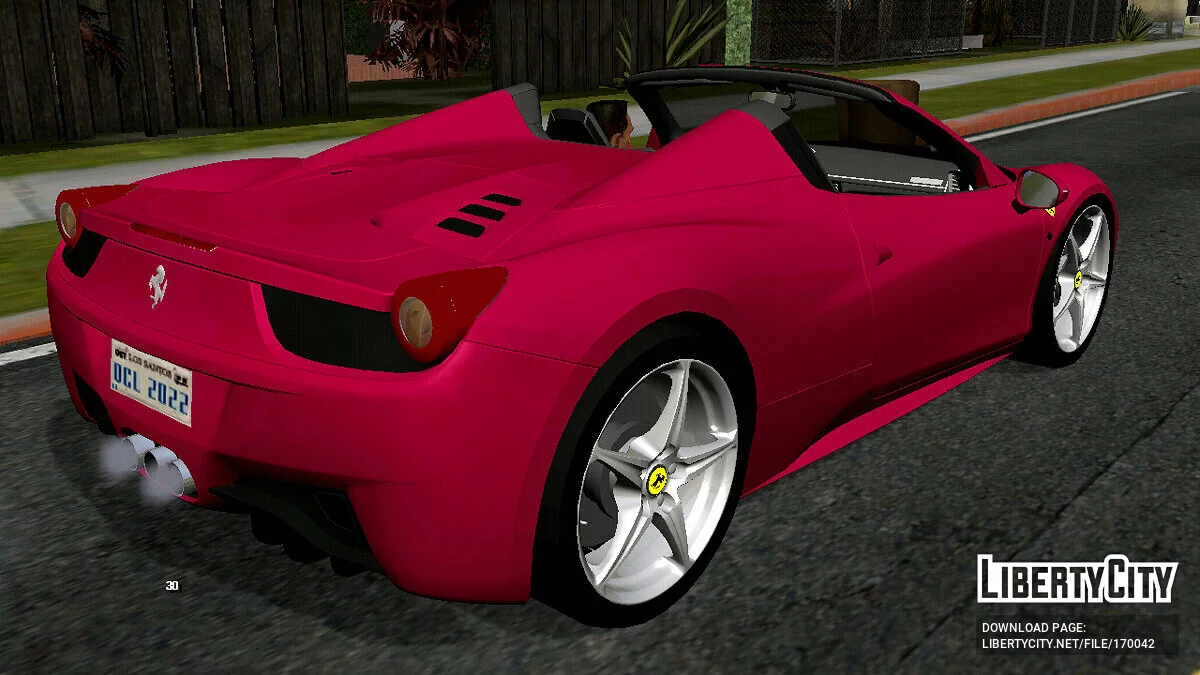 Ferrari 458 Spider (только DFF) / GTA San Andreas (iOS, Android)