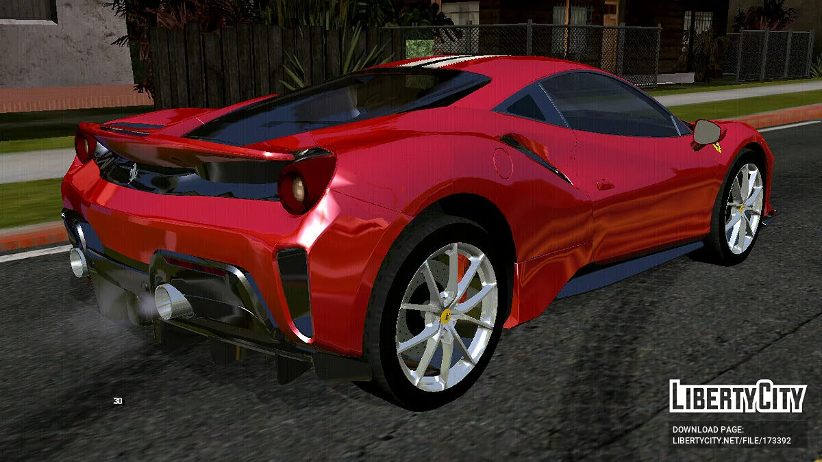Ferrari 488 Pista (тільки DFF) / GTA San Andreas (iOS, Android)