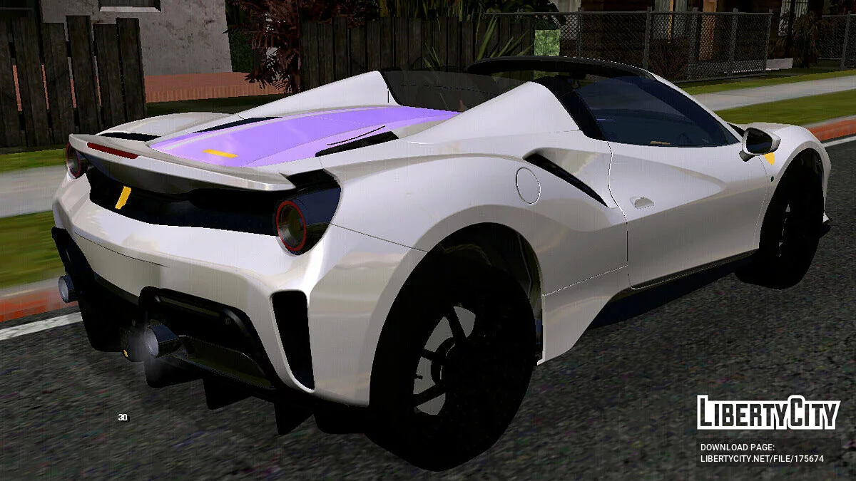 Ferrari 488 Pista Spider 2020 (DFF only) / GTA San Andreas (iOS, Android)