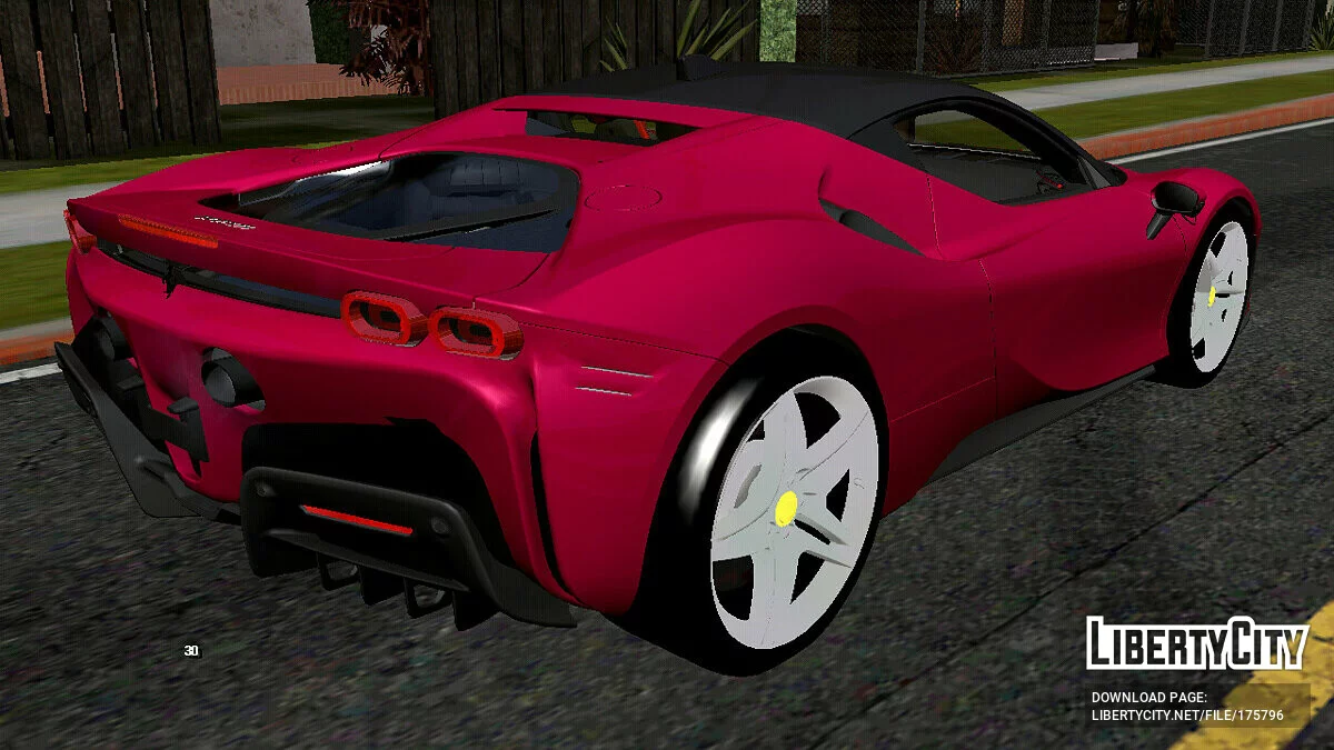 Ferrari SF90 Stradale 2020 (только DFF) / GTA San Andreas (iOS, Android)