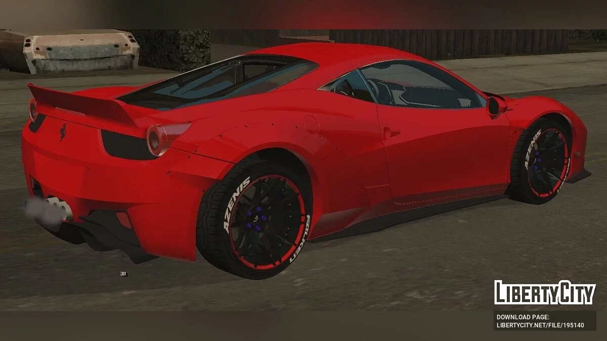 Ferrari 458 Liberty Walk / GTA سان أندرياس (iOS، أندرويد)