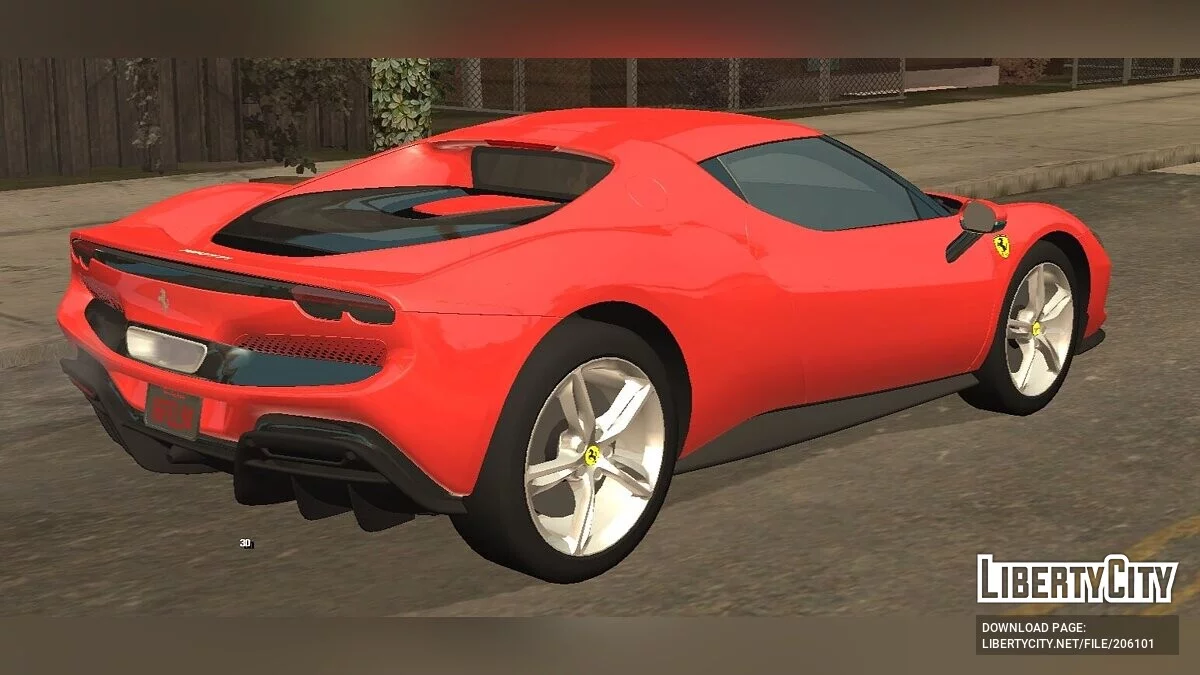 Ferrari 296 GTB '21 (тільки DFF) / GTA San Andreas (iOS, Android)