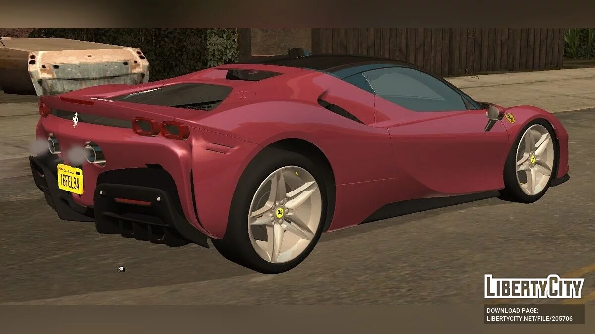 Ferrari SF90 Stradale '19 (somente DFF) / GTA San Andreas (iOS, Android)