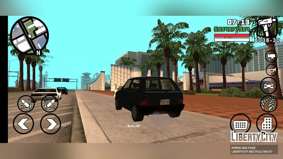 Fiat Uno Mille Fire 2002 / GTA San Andreas (iOS, Android)