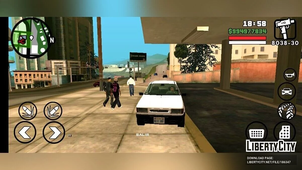 Fiat Uno Mille Fire 2002 / GTA San Andreas (iOS, Android)