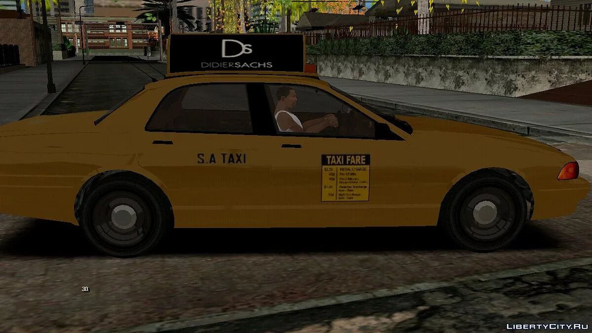 Ford Crown Victoria Taxi в стиле GTA 5 / GTA San Andreas (iOS, Android)