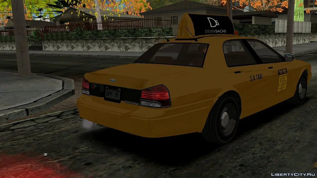 Ford Crown Victoria Taxi в стиле GTA 5 / GTA San Andreas (iOS, Android)