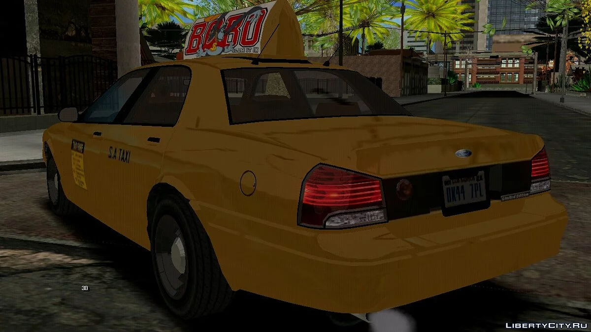 Ford Crown Victoria Taxi в стиле GTA 5 / GTA San Andreas (iOS, Android)