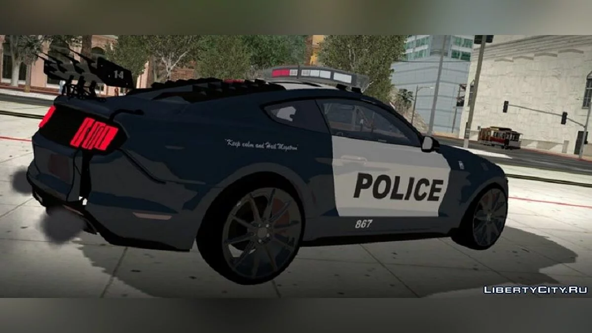 “路障”福特野马 GT 2015 - 警察 / GTA San Andreas (iOS, Android)