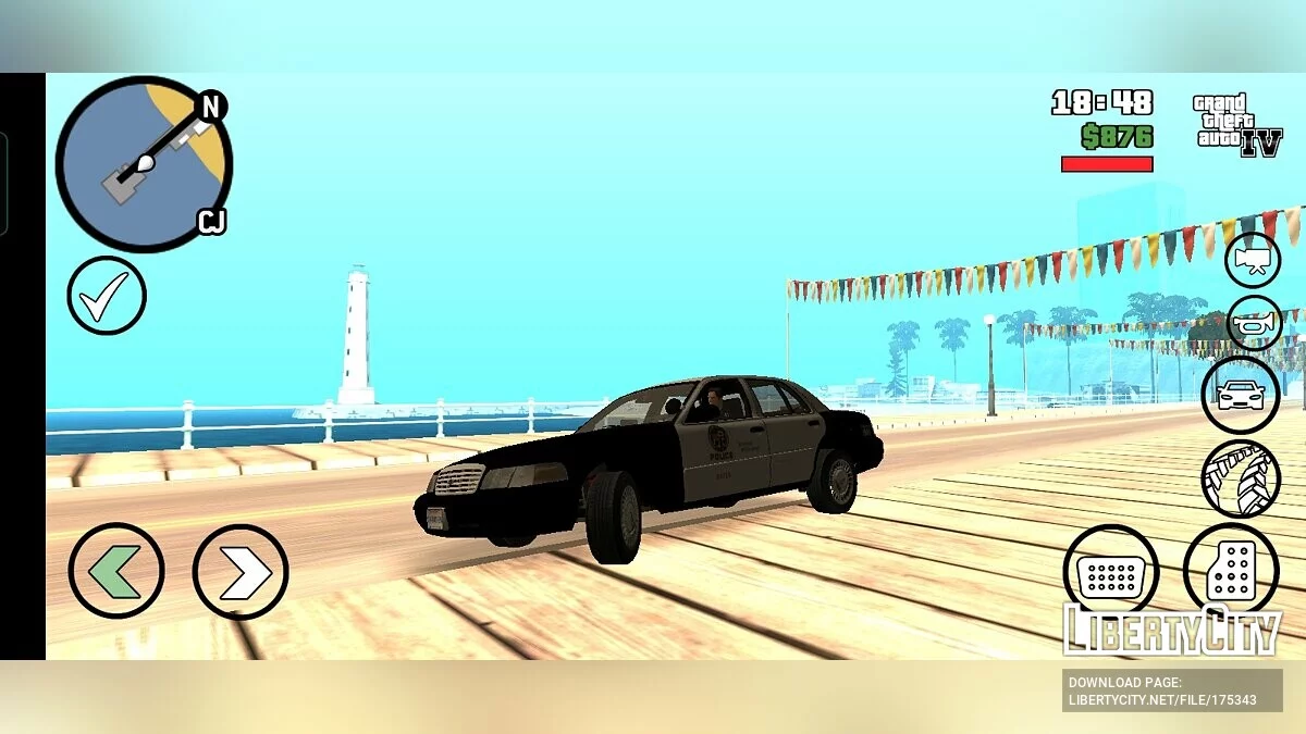 LAPD Ford Crown Victoria 1999 Slicktop / GTA San Andreas (iOS, Android)