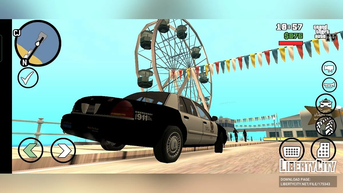 LAPD Ford Crown Victoria 1999 Slicktop / GTA San Andreas (iOS, Android)