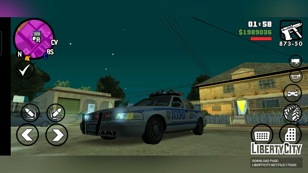 Ford Crown Victoria da NYPD / GTA San Andreas (iOS, Android)