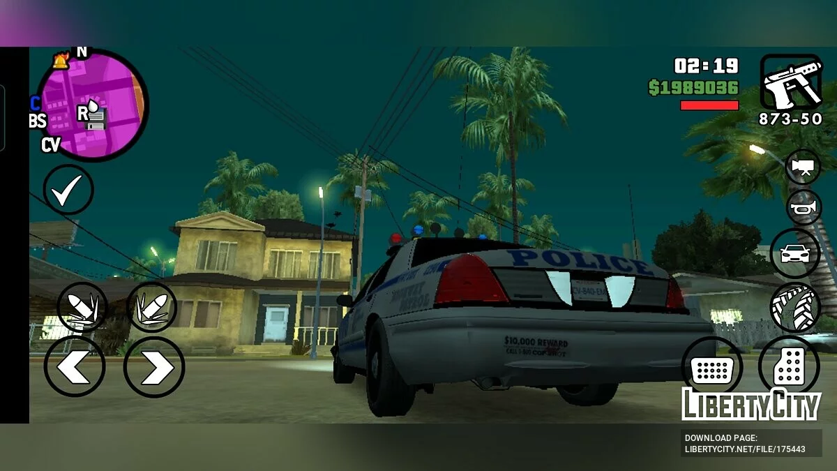 Ford Crown Victoria da NYPD / GTA San Andreas (iOS, Android)