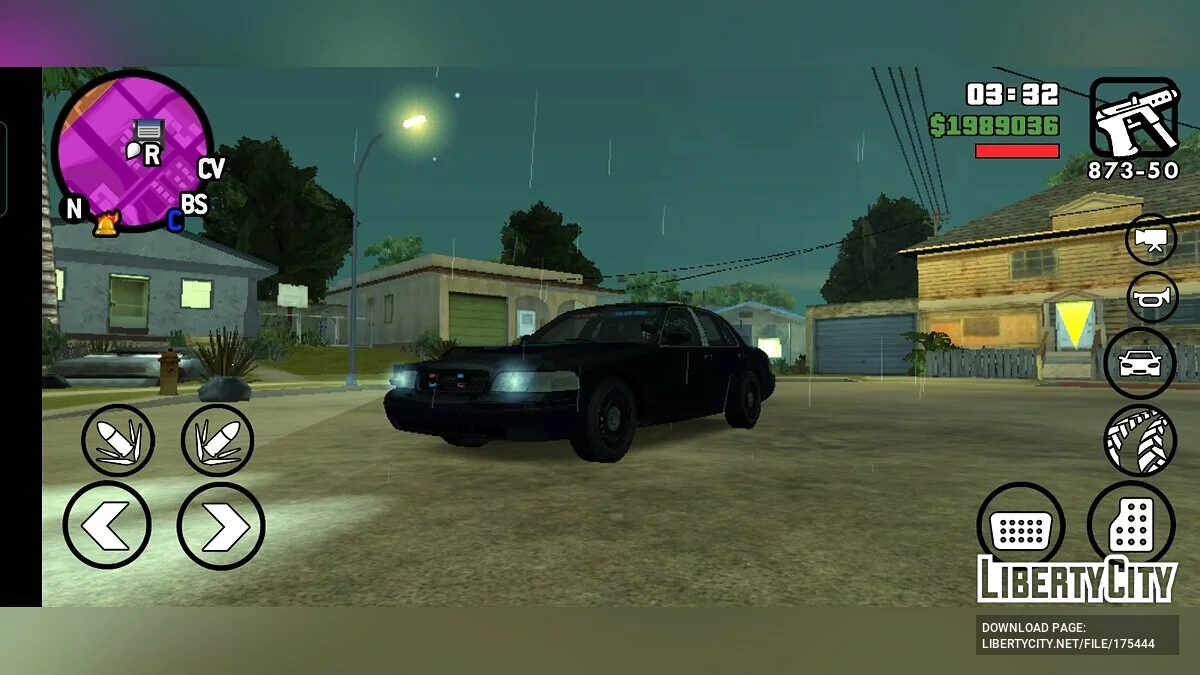 Ford Crown Victoria - Não Marcado (Nova Iorque) / GTA San Andreas (iOS, Android)
