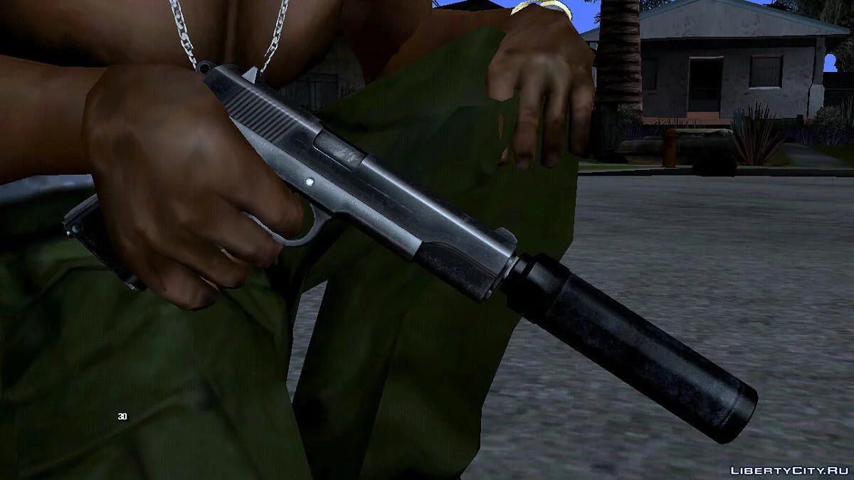 Качественный пистолет с глушителем / GTA San Andreas (iOS, Android)