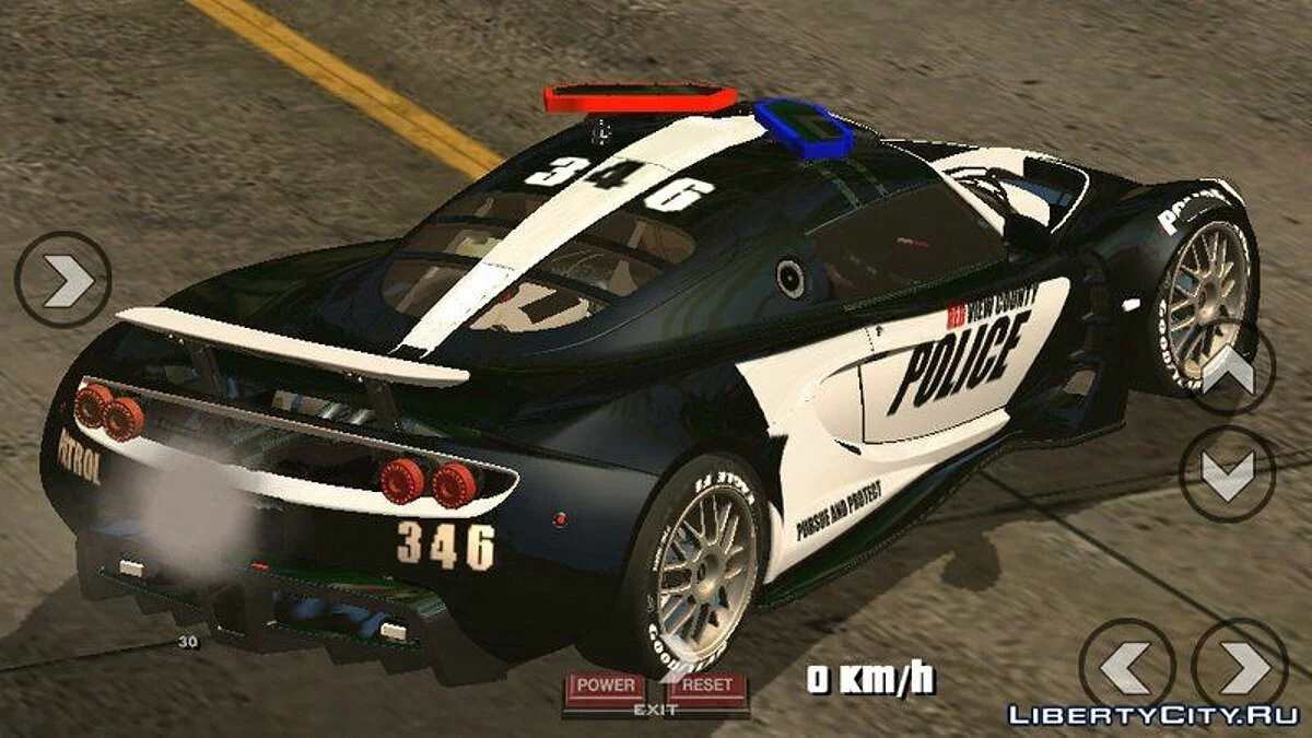 سيارة Hennessey Venom GT للشرطة / GTA سان أندرياس (iOS، أندرويد)